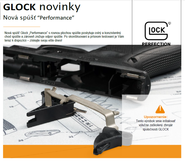 Nová spúšť GLOCK "Performance"